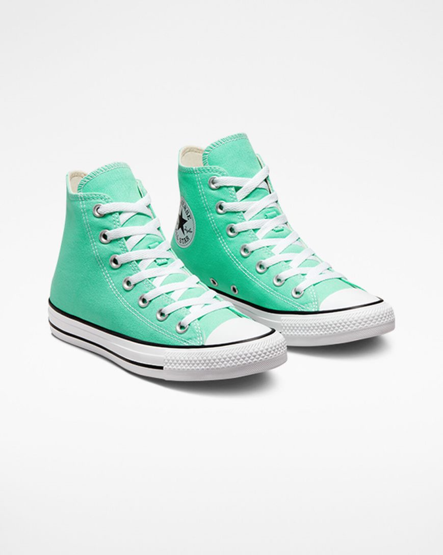 Dámské Boty Vysoké Converse Chuck Taylor All Star Seasonal Color Tyrkysové Bílé Černé | CZ V31CB19